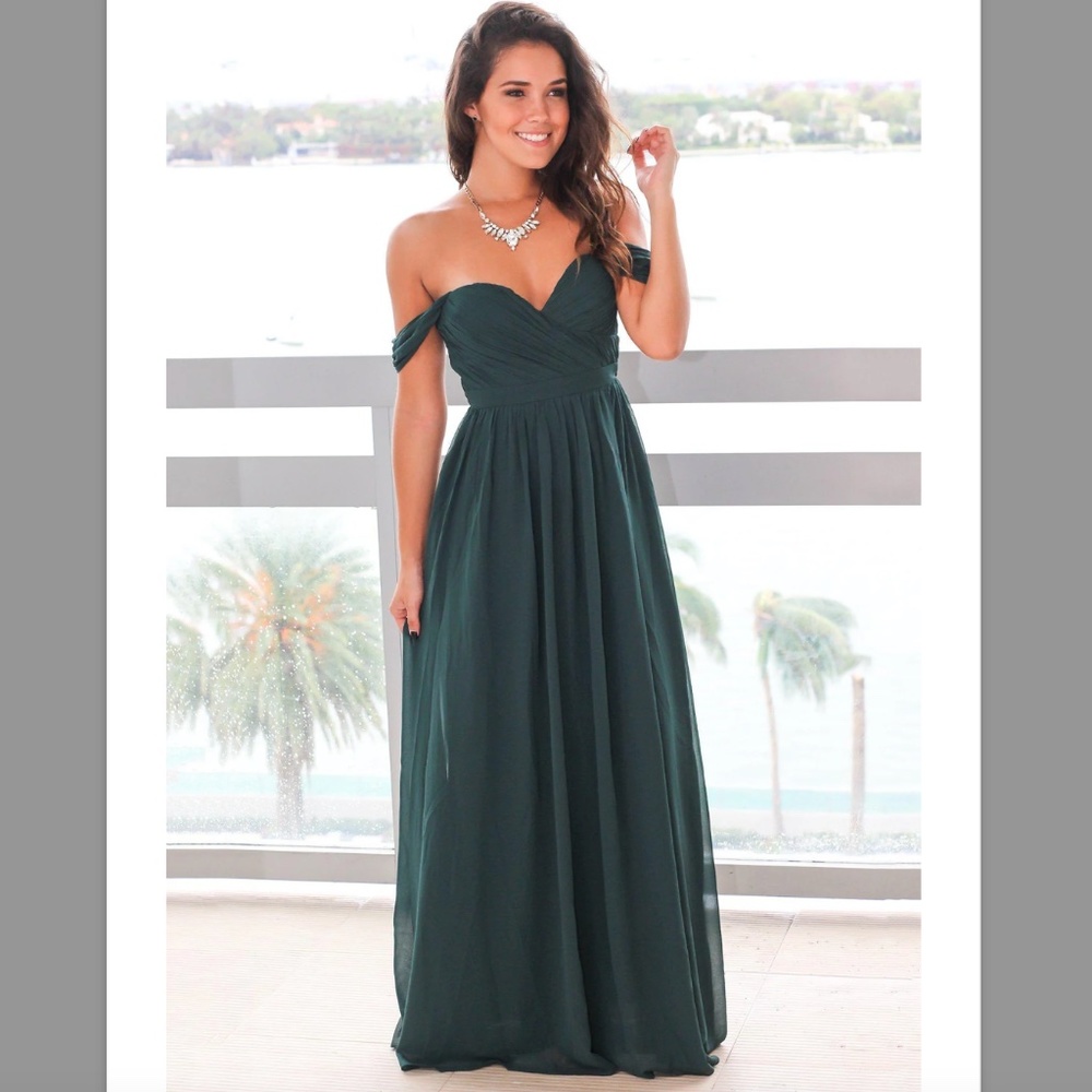 Hunter Green Full Length Dress S ~ NWT